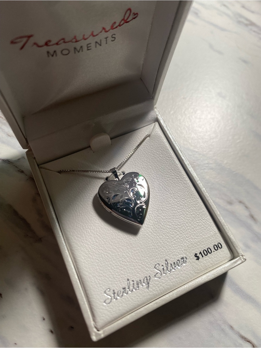 Sterling Silver Heart Locket Necklace
